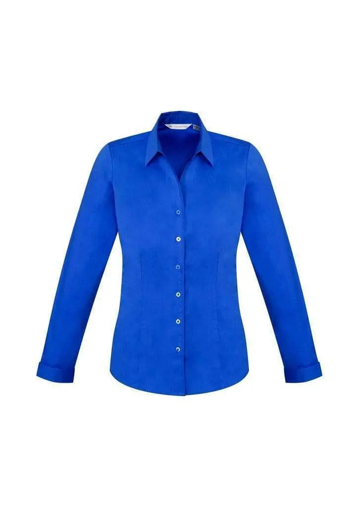 Biz Collection Corporate Wear Electric Blue / 6 Biz Collection Women’s Monaco Long Sleeve Shirt S770ll